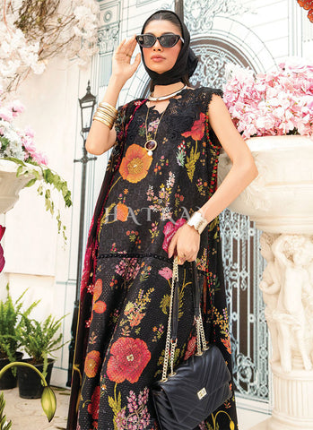Black Red Embroidered Pakistani Pant Suit