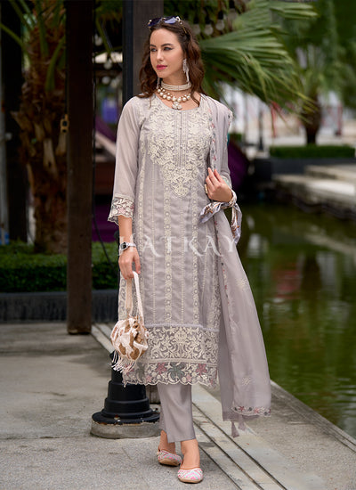 Lilac Purple Pakistani Suit