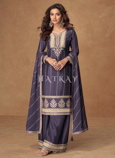 Violet Palazzo Suit