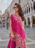 Buy Fuchsia Pink Party Wear Indo Western Set In USA