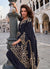 Buy Navy Blue Party Wear Indo Western Set in Canada