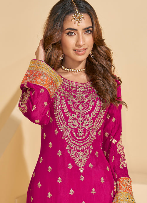 Buy Magenta Palazzo Suit in UK