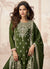 Olive Green Silk Palazzo Suit In UK