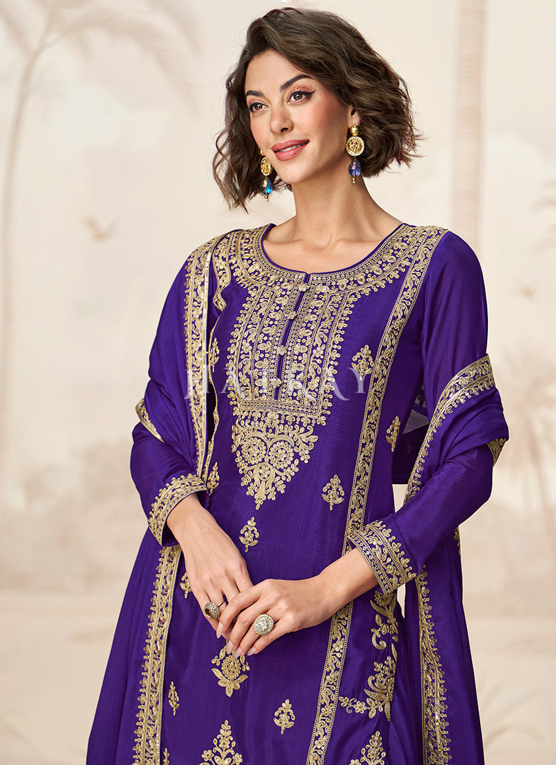 Buy Blue Palazzo Suit In Canada
