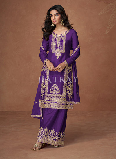 Violet Palazzo Suit