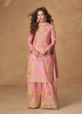 Salmon Pink Palazzo Suit