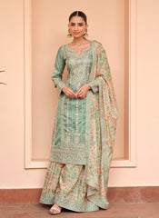 Sea Green Palazzo Suit