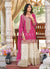 Pink Embroidered Palazzo Suit