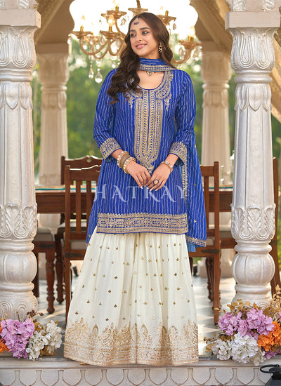 Blue Palazzo Suit