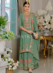 Shop Green Traditional Palazzo Suit