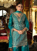 Buy Turquoise Palazzo Suit In UK