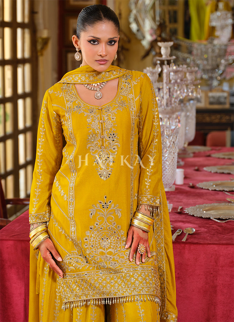 Buy Yellow Palazzo Suit In UK