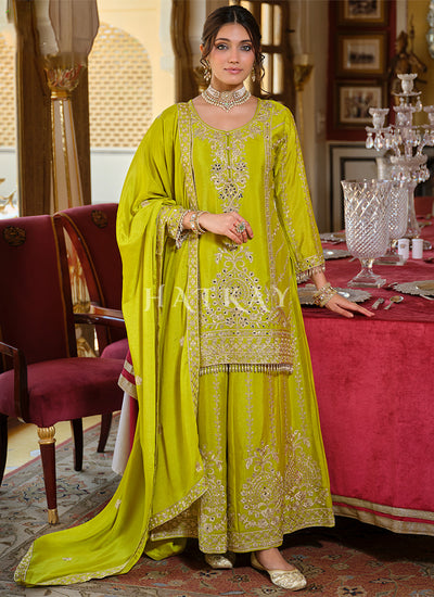 Shop Lime Green Palazzo Suit