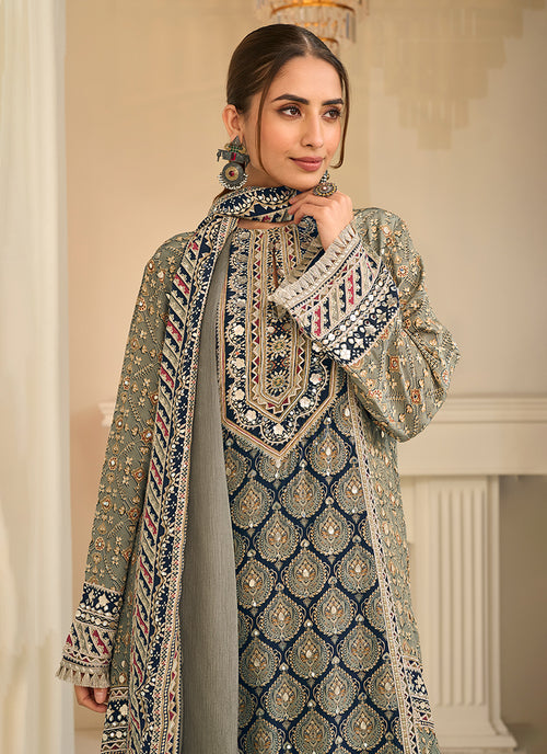 Buy Green Palazzo Suit In USA
