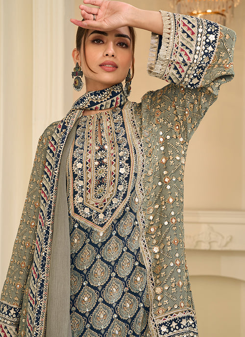 Shop Green Plazzo Suit Online