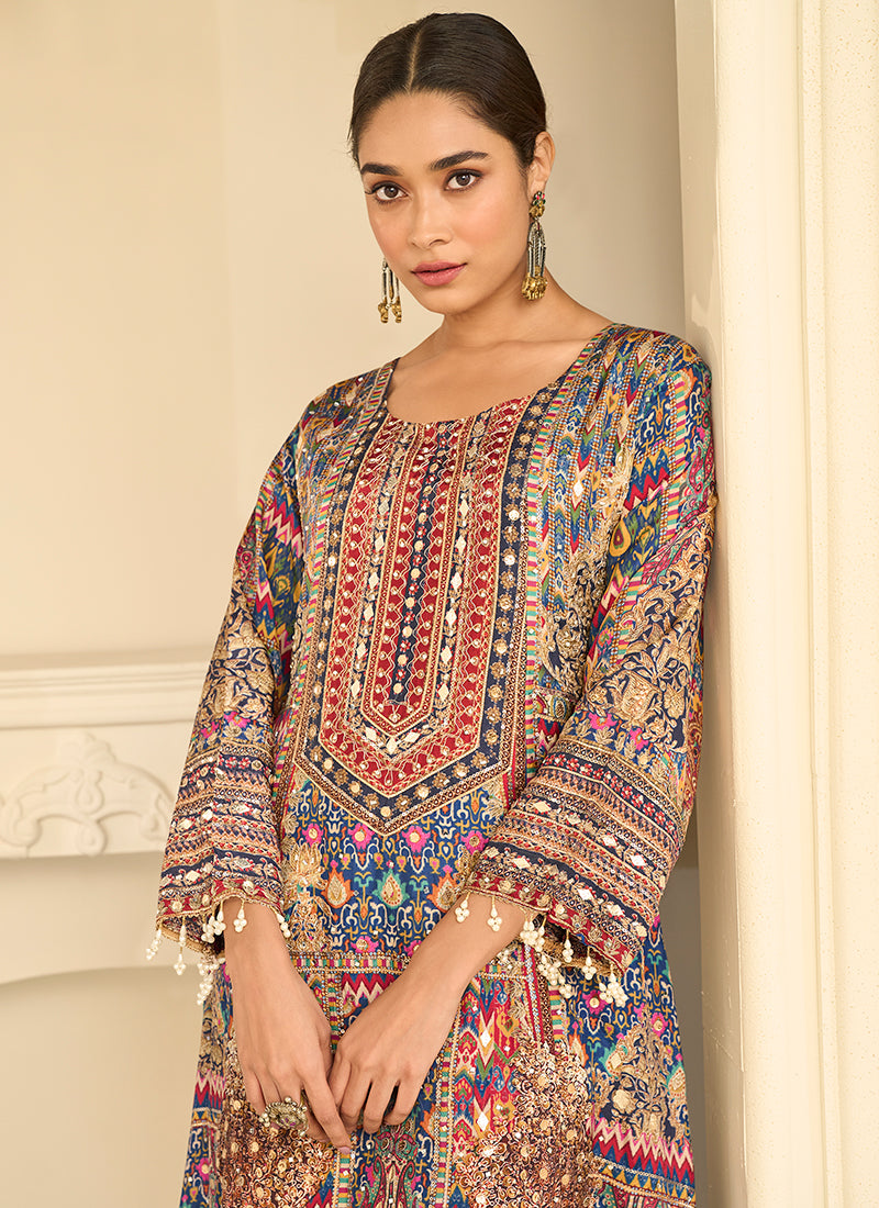 Buy Blue Palazzo Suit In UK