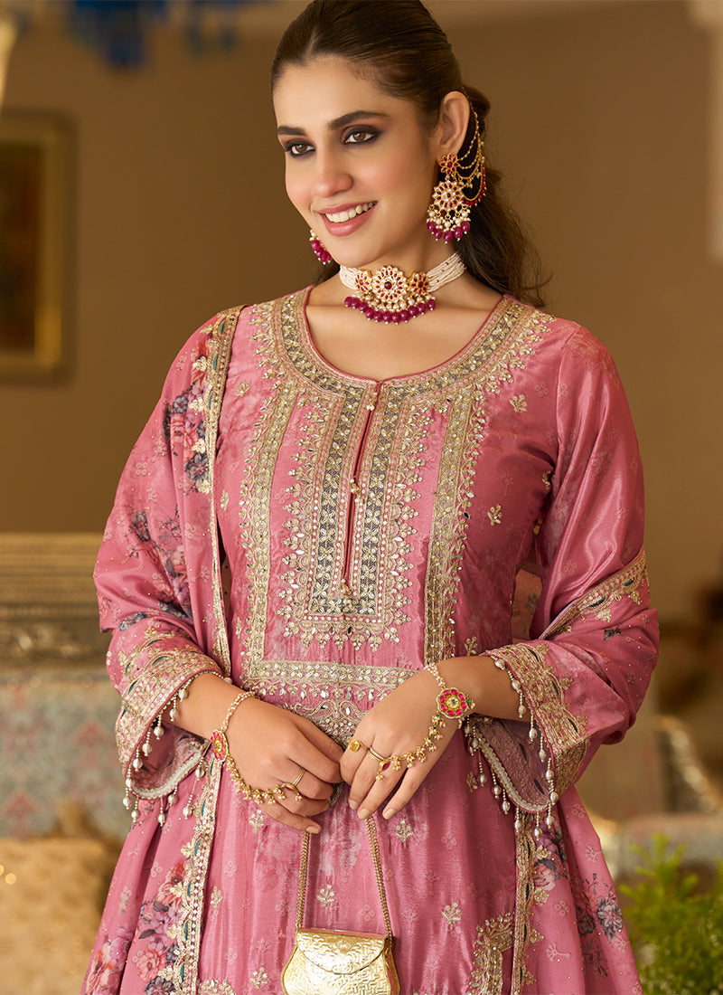 Buy Rose Pink Palazzo Suit In Canada