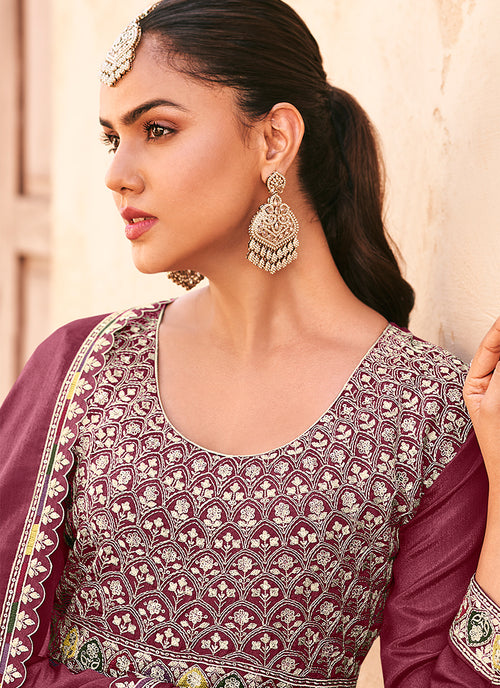 Buy Maroon Palazzo Suit In Canada