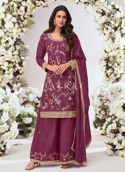 Mauve Palazzo Suit