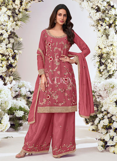 Deep Peach Palazzo Suit