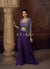 Purple Jacket Style Palazzo Suit