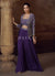 Purple Jacket Style Palazzo Suit