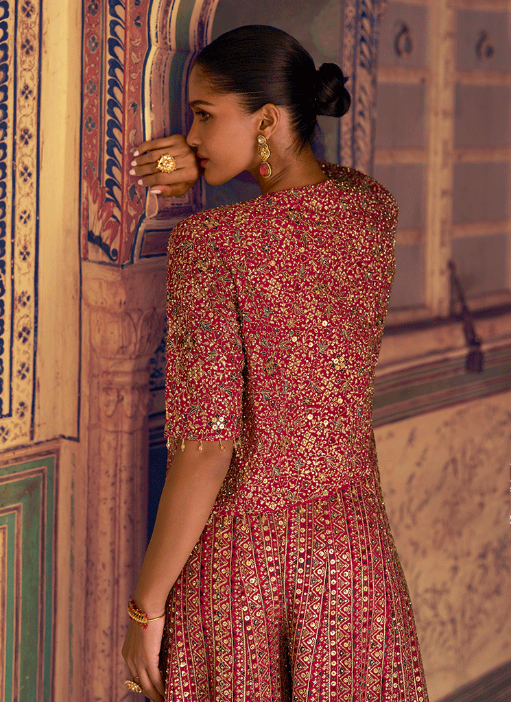 Magenta Palazzo Sets For Women