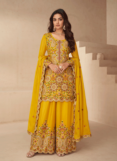 Golden Yellow Palazzo Suit