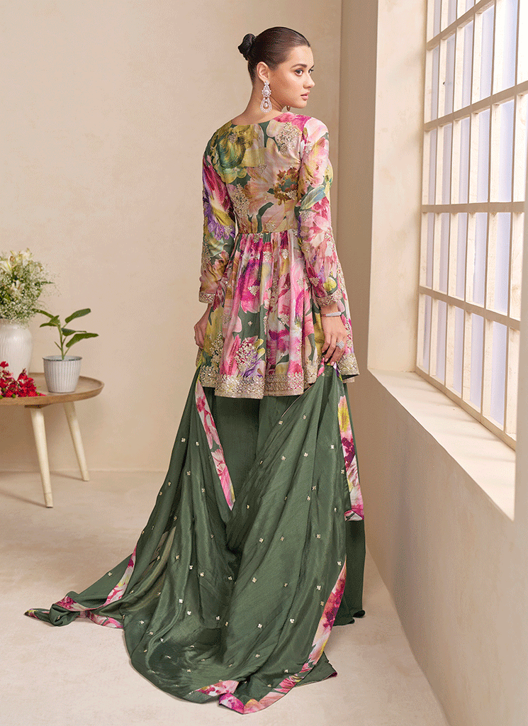 Shop Olive Green Palazzo Suit In UK