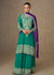 Green And Purple Festive Palazzo Suit