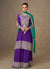 Purple And Green Festive Palazzo Suit