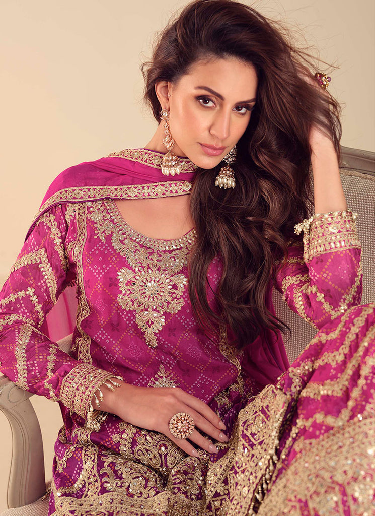 Buy Pink Palazzo Suits For Women