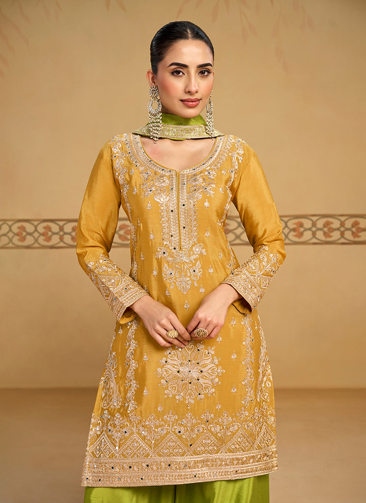 Shop Yellow Traditional Palazzo Suit Canada