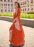 Buy Orange Slit Kurta With Palazzo Set In USA