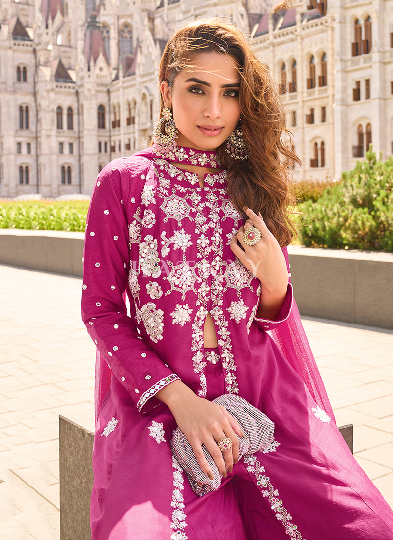 Shop Magenta Pink Indian Palazzo Set