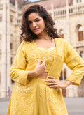 Yellow Jacket Style Palazzo Suit At Hatkay