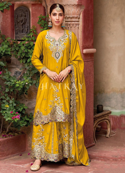 Yellow Palazzo Suit