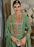 Buy Green Plazzo Suit 