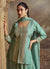 Buy Sea Green Peplum Palazzo Suit In UK