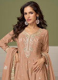 Buy Pastel Peach Palazzo Suit In USA