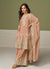Shop Pastel Peach Kurti And Palazzo Suit
