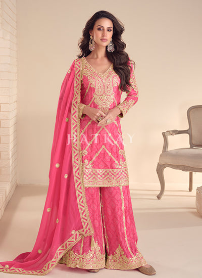 Shop Pink Palazzo Suit