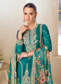 Shop Turquoise Green Plazzo Suit