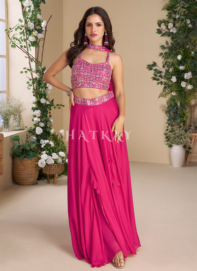 Magenta Pink Palazzo Set