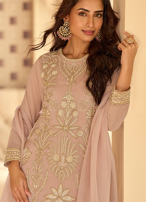 Buy Dusty Rose Pant Suit In USA