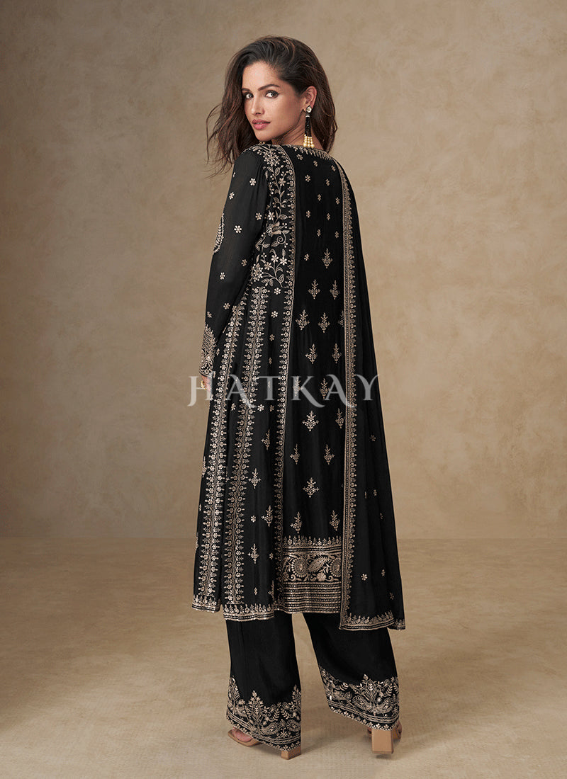 Buy Black Palazzo Suit In USA