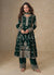 Dark Green Anarkali Palazzo Suit