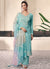 Sky Blue Reshamkari Embroidery Pant Style Suit