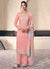 Peach Reshamkari Embroidery Pant Style Suit