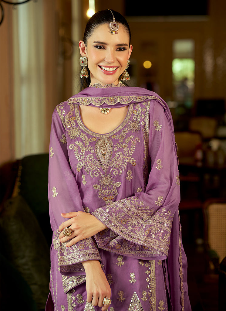Buy Lilac Purple Pant Suit In USA
